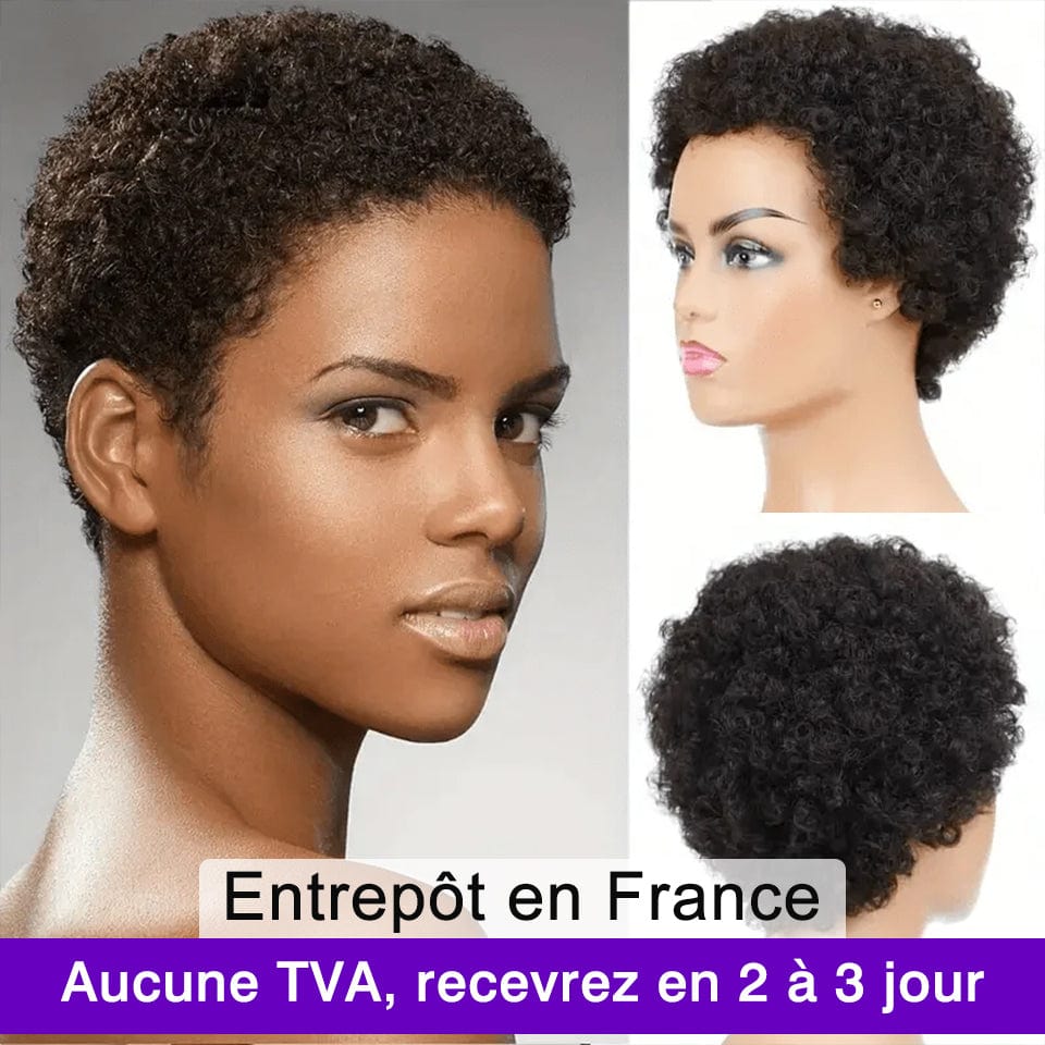 ailuxyhair-fr Entrepôt en France AILUXY 13x4 Lace Bob Noir Perruque afro curly