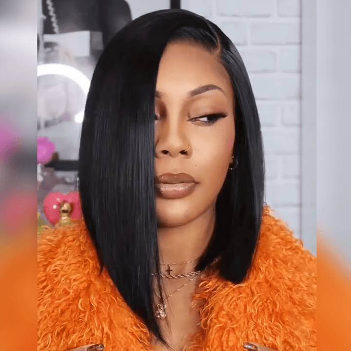 ailuxyhair-fr Entrepôt en France AILUXY Perruque Bob droite fermée en dentelle sans colle 4x4 Perruques ultra-naturelles : élégance instantanée