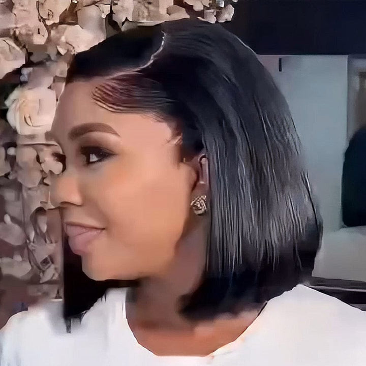 ailuxyhair-fr Entrepôt en France AILUXY Perruque Bob droite fermée en dentelle sans colle 4x4 Perruques ultra-naturelles : élégance instantanée