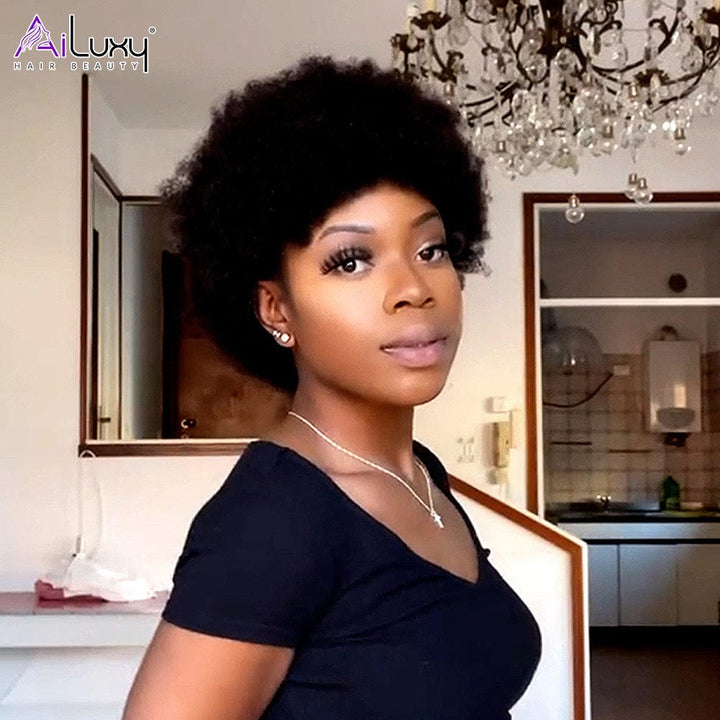 ailuxyhair-fr Entrepôt en France identique à l'image AILUXY bébé Bob Noir Perruque Perruque 100% Cheveux Humains comme sur la vidéo 2 - 3 jours reçus+Un beau cadeau+pas de taxes