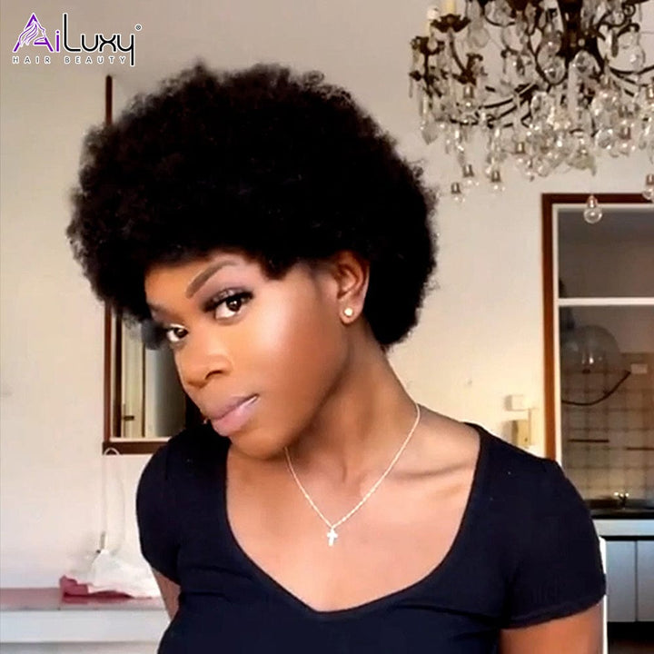 ailuxyhair-fr Entrepôt en France identique à l'image AILUXY bébé Bob Noir Perruque Perruque 100% Cheveux Humains comme sur la vidéo 2 - 3 jours reçus+Un beau cadeau+pas de taxes