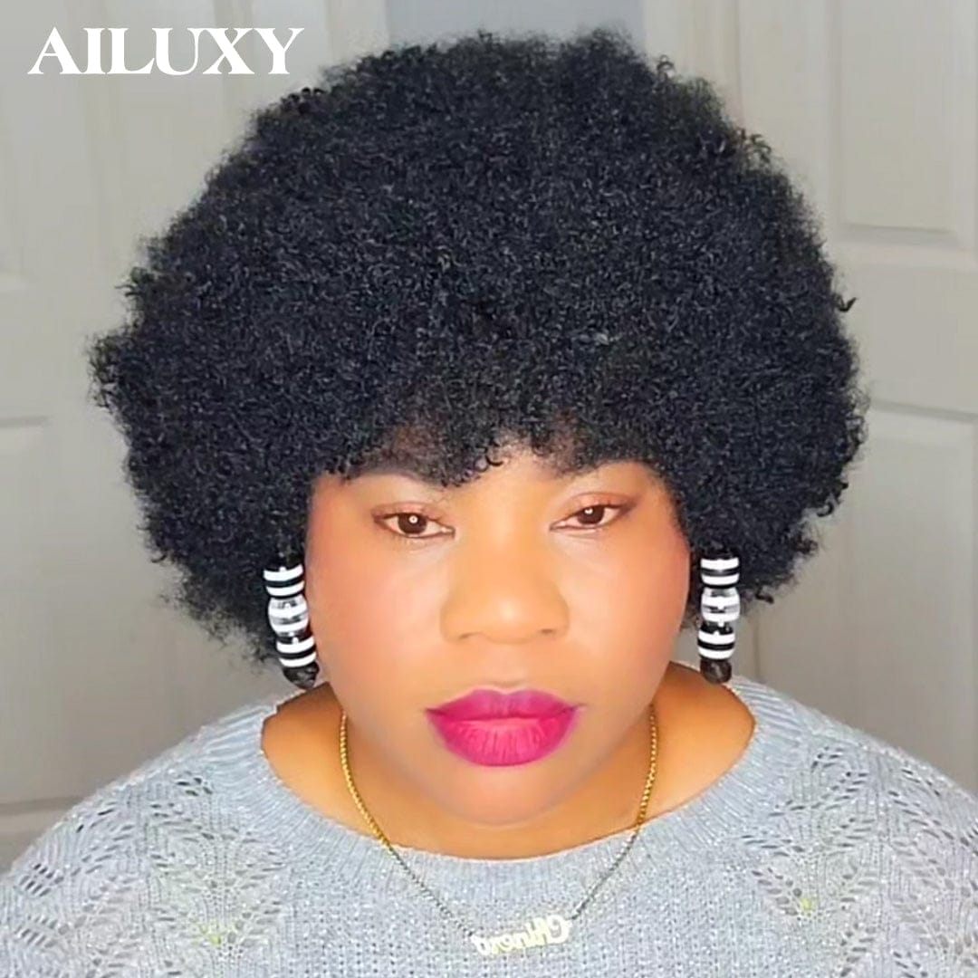 ailuxyhair-fr Fabriquées à la Main AILUXY Perruque Afro Curly Fabriquée à la Main | Identique à la photo