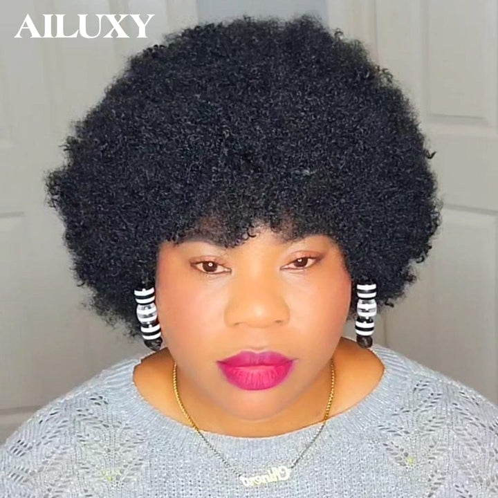 ailuxyhair-fr Fabriquées à la Main AILUXY Perruque Afro Curly Fabriquée à la Main | Identique à la photo