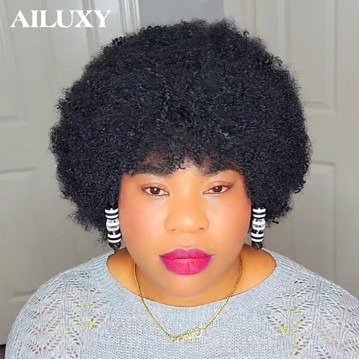 ailuxyhair-fr Fabriquées à la Main AILUXY Perruque Afro Curly Fabriquée à la Main | Identique à la photo
