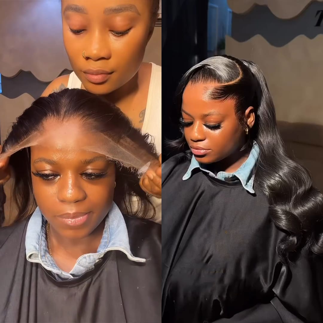 ailuxyhair-fr Identique à l'image 12pouces AILUXY Perruque Lace Front 100% Cheveux Humains | Pose naturelle comme en salon, rendu invisible