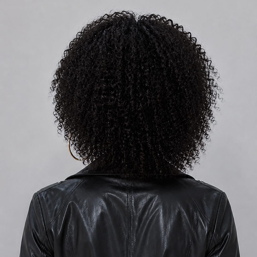 ailuxyhair-fr Identique à l'image 14pouces Ailuxy Perruque kinky curly volumineuse avec tresses intégrées sur le côté, rendu naturel afro