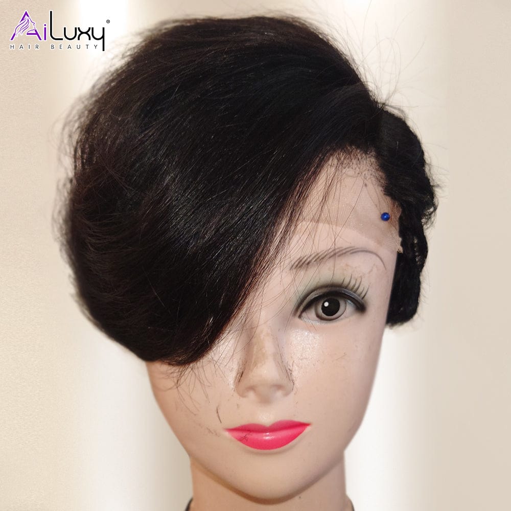 ailuxyhair-fr identique à l'image AILUXY 4x4 lace Lisse Bob Perruque 100% Cheveux Humains comme sur la vidéo 2 - 3 jours reçus+Un beau cadeau