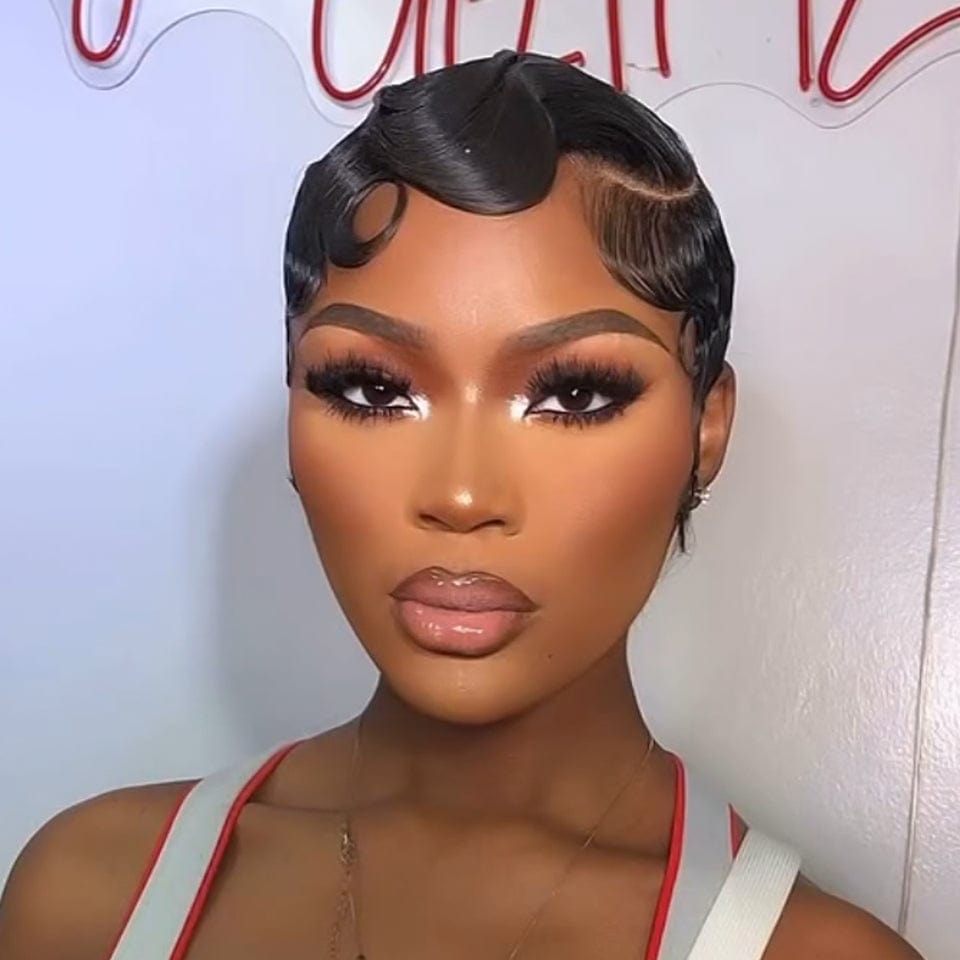 ailuxyhair-fr Identique à l'image AILUXY Courte Vibrant lowcut Elegance 100% Cheveux Humains Identique à l'image