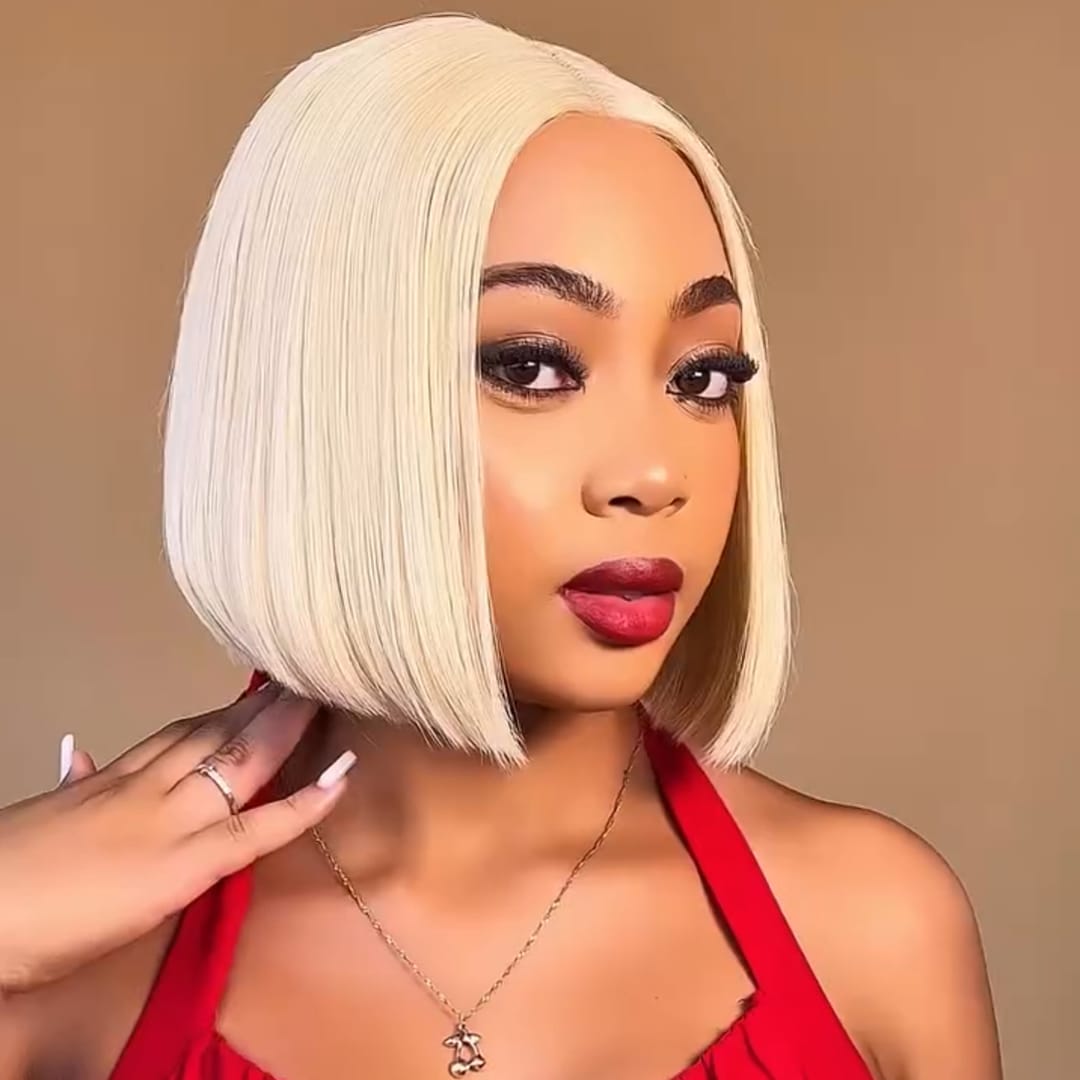 ailuxyhair-fr identique à l'image AILUXY Perruque Bob Courte Platine Ultra-Réaliste | Légère, Confortable et Facile à Porter, Effet Naturel Prête-à-Porter