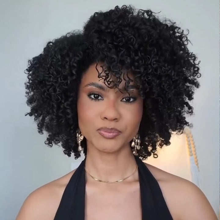ailuxyhair-fr identique à l'image AILUXY Perruque Courte à Texture Frisée Souple, Boucles Rebondissantes, Coiffure Naturelle Sans Colle