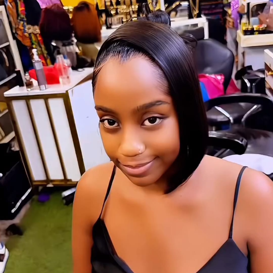 ailuxyhair-fr identique à l'image AILUXY Perruque Lace Front Crins Naturels Lisses, Portage en Chignon Haut, Réglable et Invisible, Vente Populaire