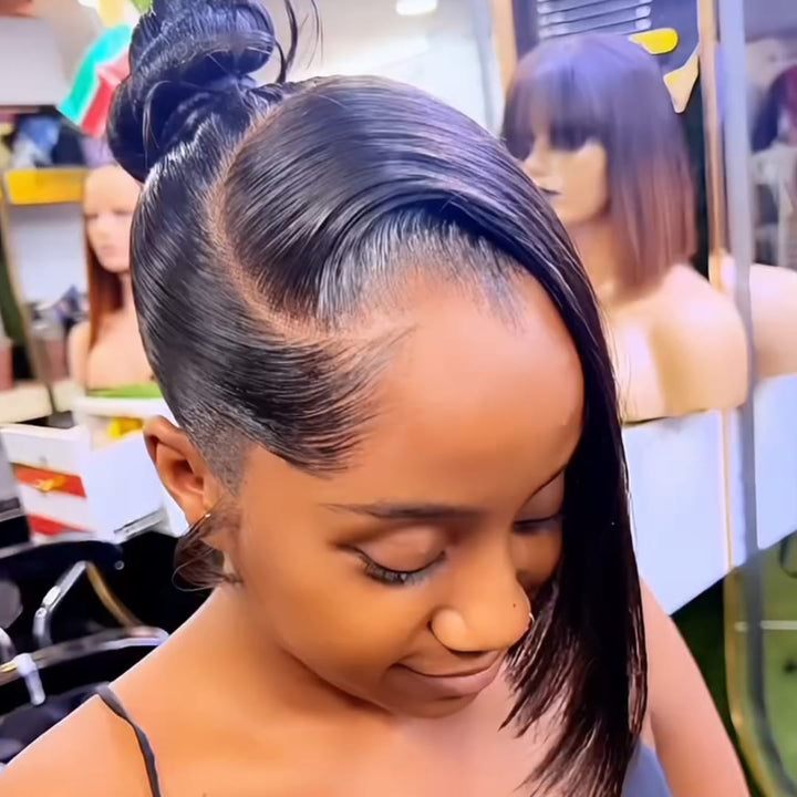 ailuxyhair-fr identique à l'image AILUXY Perruque Lace Front Crins Naturels Lisses, Portage en Chignon Haut, Réglable et Invisible, Vente Populaire