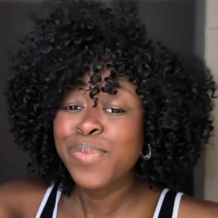 ailuxyhair-fr Identique à la photo 16pouces AILUXY Perruque Kinky Curly Noire Afro | Un volume incroyable en un instant