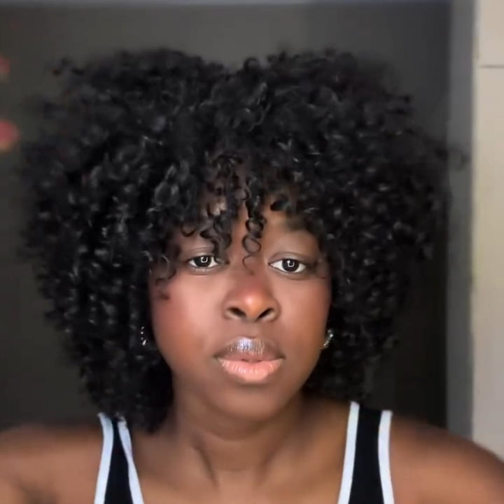 ailuxyhair-fr Identique à la photo 16pouces AILUXY Perruque Kinky Curly Noire Afro | Un volume incroyable en un instant