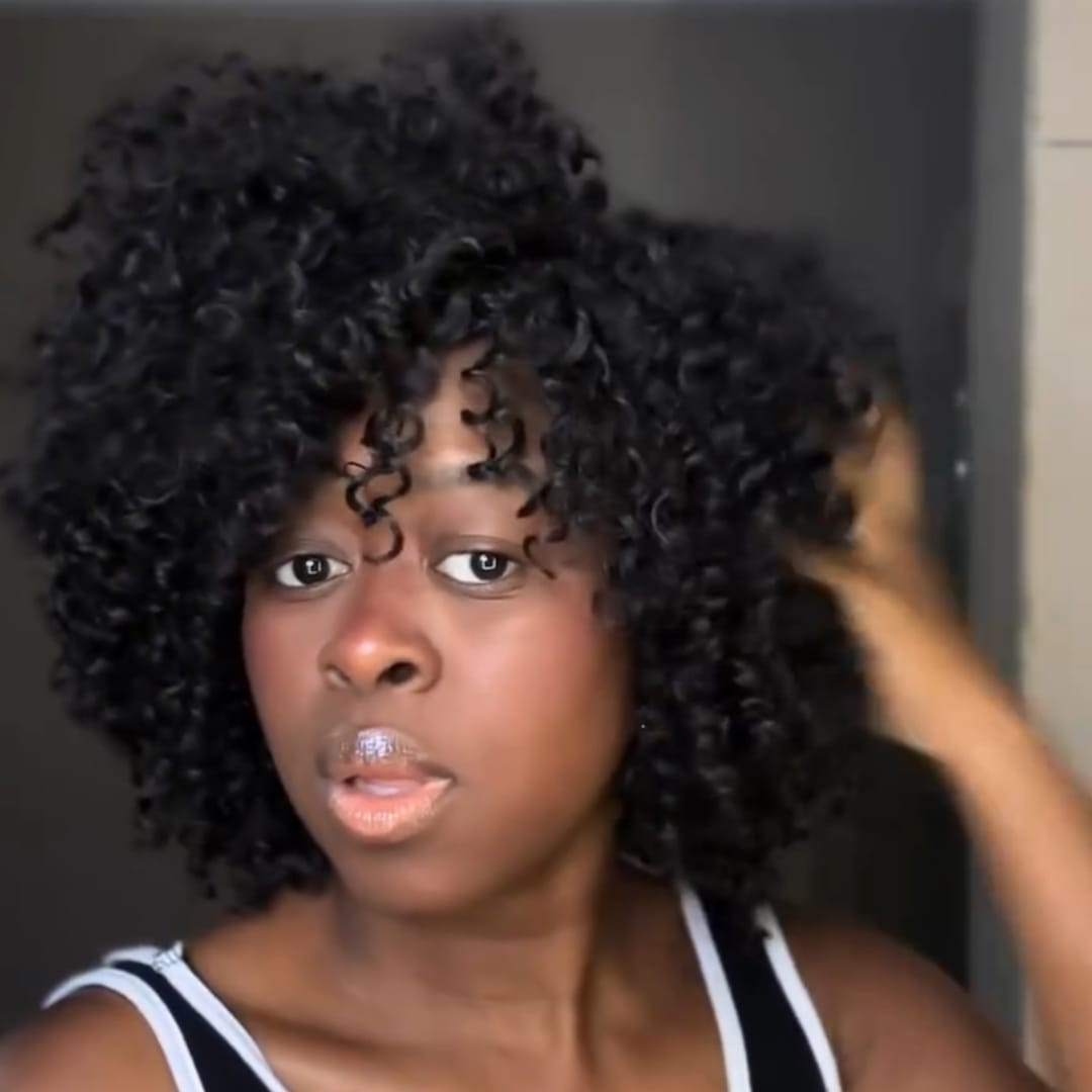 ailuxyhair-fr Identique à la photo 16pouces AILUXY Perruque Kinky Curly Noire Afro | Un volume incroyable en un instant