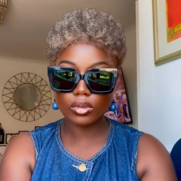 ailuxyhair-fr Identique à la photo 5X5 LACE AILUXY Perruque 5x5 LACE Afro Courte Couleur Grise | Style Unique et Élégant en Un Instant