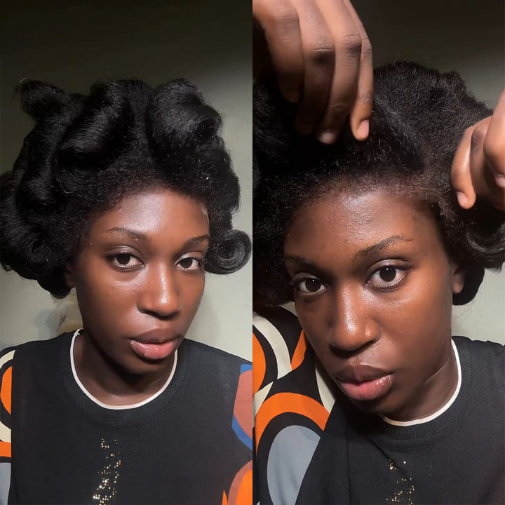 ailuxyhair-fr Identique à la photo AILUXY Perruque 13X4 Lace Front 100% Cheveux Humains, Volume Afro Naturel, Entretien Facile