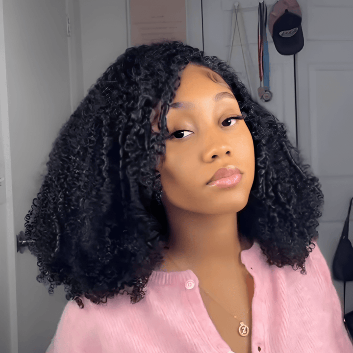 ailuxyhair-fr Identique à la photo AILUXY Perruque Bob  Kinky Curly Denses Ultra-Légère, Confort Optimal Sans Pression, Lace Front Indétectable, Facile à Installer, Style Vif et Lumineux pour Toutes Occasions