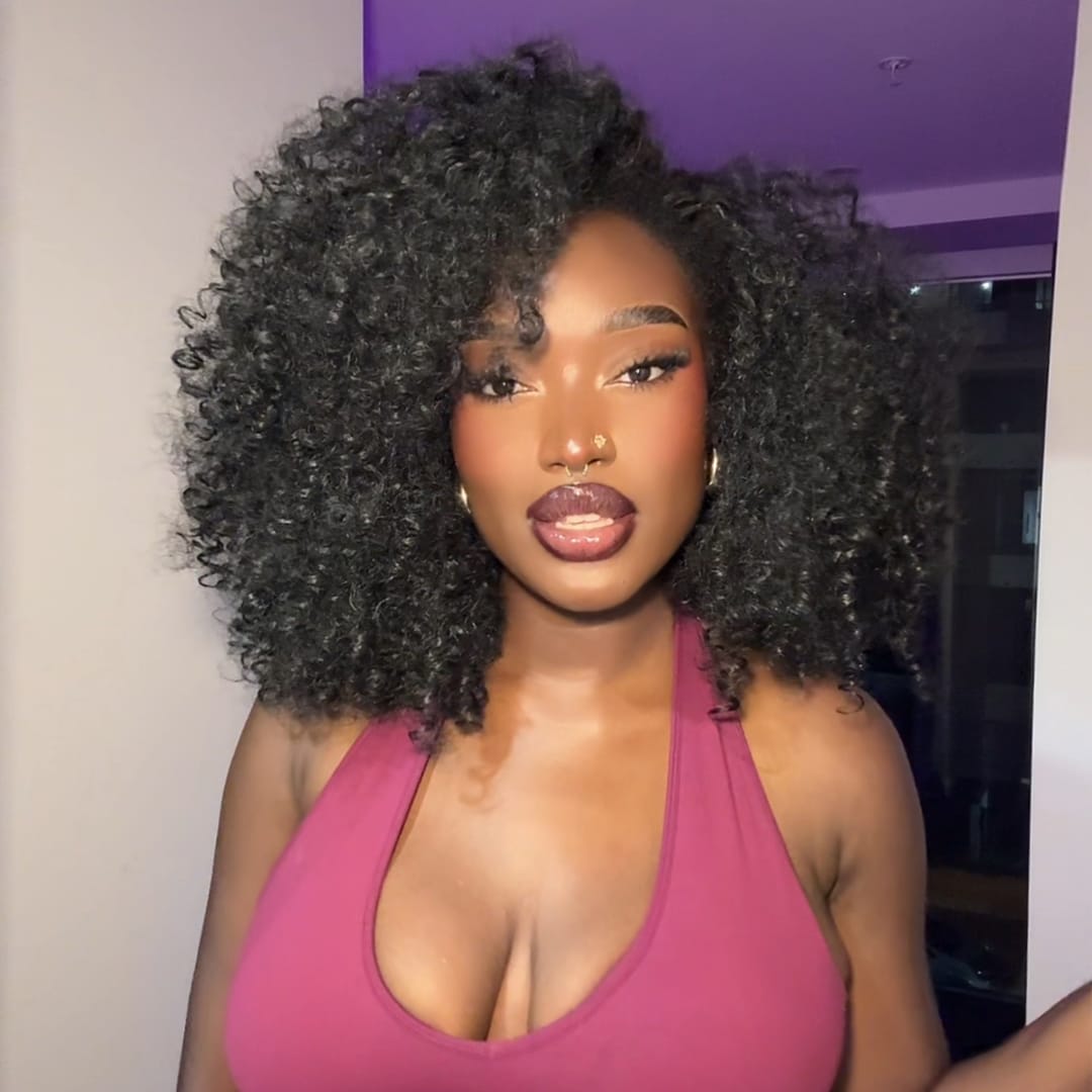 ailuxyhair-fr Identique à la photo AILUXY Perruque Kinky Curly Sans Colle, Effet Naturel