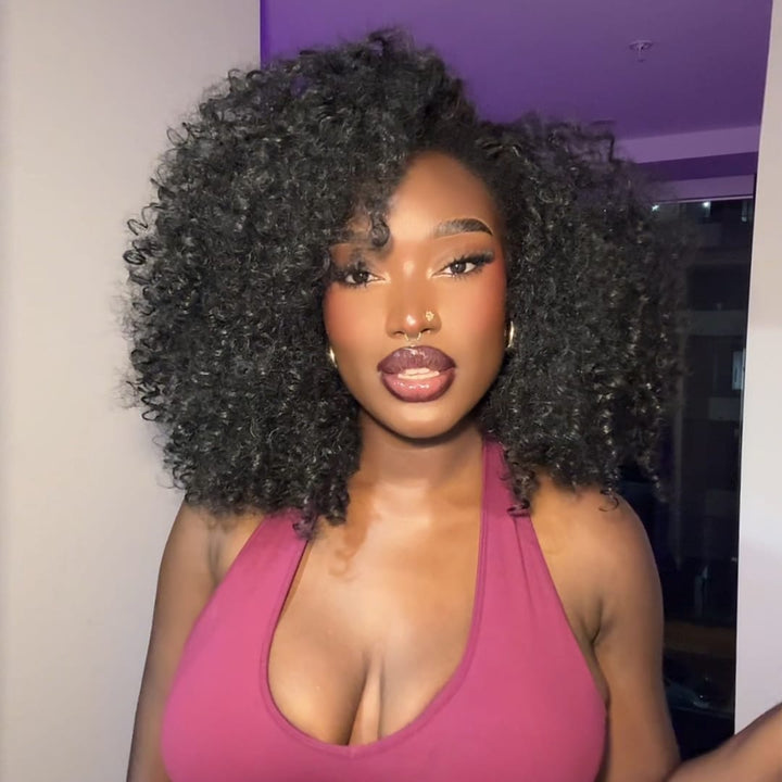 ailuxyhair-fr Identique à la photo AILUXY Perruque Kinky Curly Sans Colle, Effet Naturel