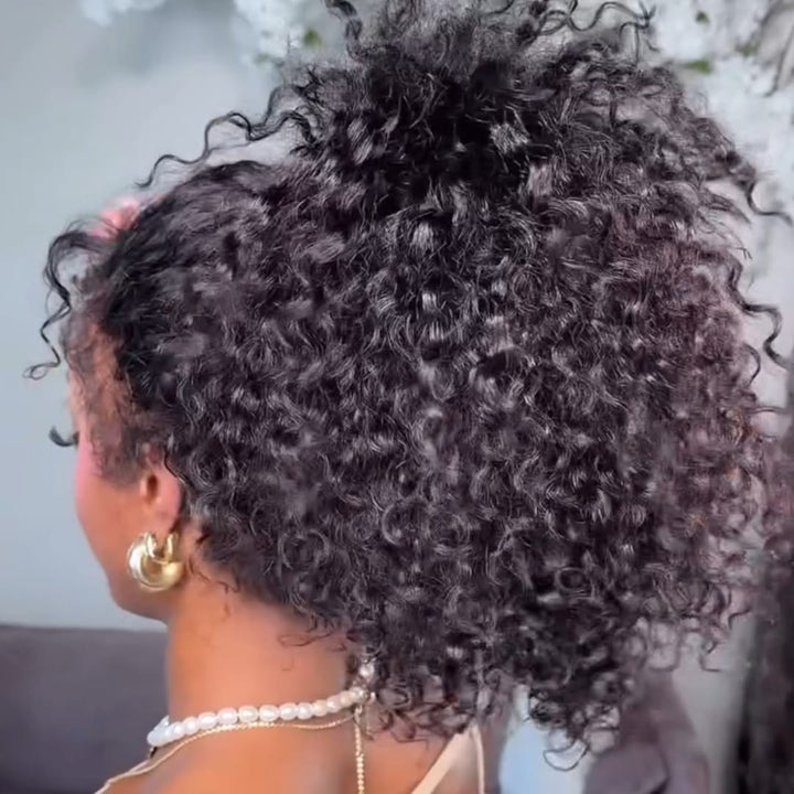 ailuxyhair-fr Identique à la photo AILUXY  Perruque Lace 360 en Cheveux Humains Crépus, Lisière Transparente 360°, Installation Facile et Naturelle，Polyvalente pour Toutes Coiffures