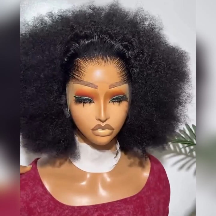 ailuxyhair-fr Identique à la photo AILUXY Perruques Crépus Bouclés Afro avec 13x4 Frontal Dentelle,Cheuveux Humains 100% (Copy)