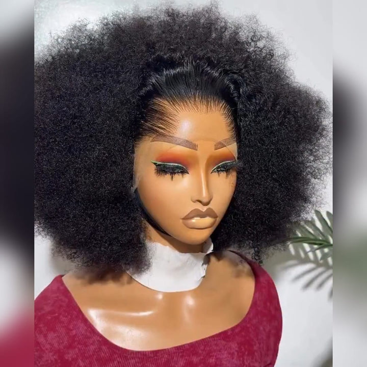 ailuxyhair-fr Identique à la photo AILUXY Perruques Crépus Bouclés Afro avec 13x4 Frontal Dentelle,Cheuveux Humains 100% (Copy)
