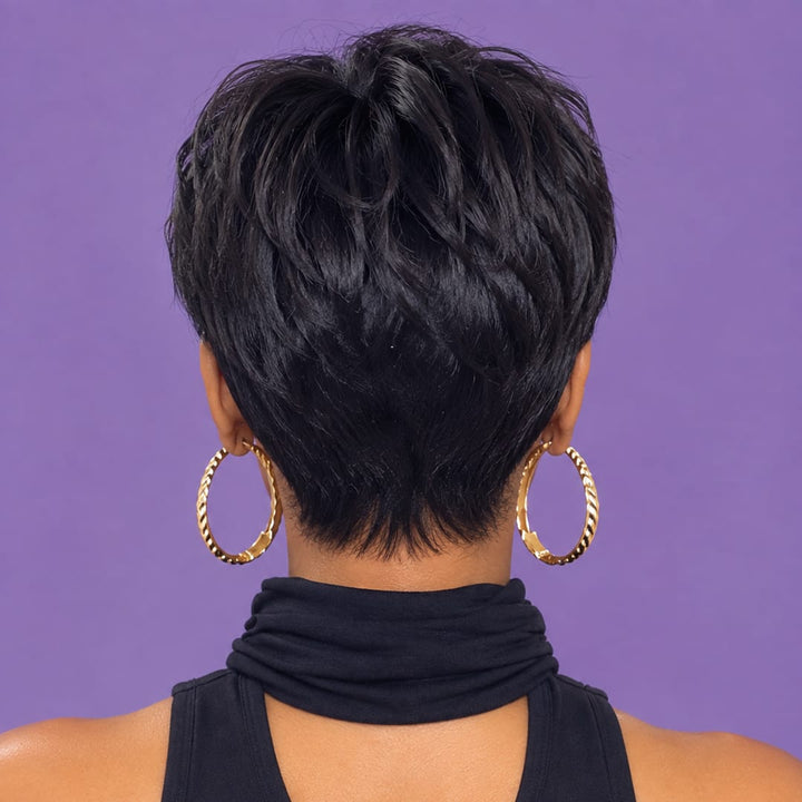 ailuxyhair-fr Identique à la photo AILUXY Pixie Perruque Postiche Dentelle 3x3 Promotion 100% Cheveux Humains