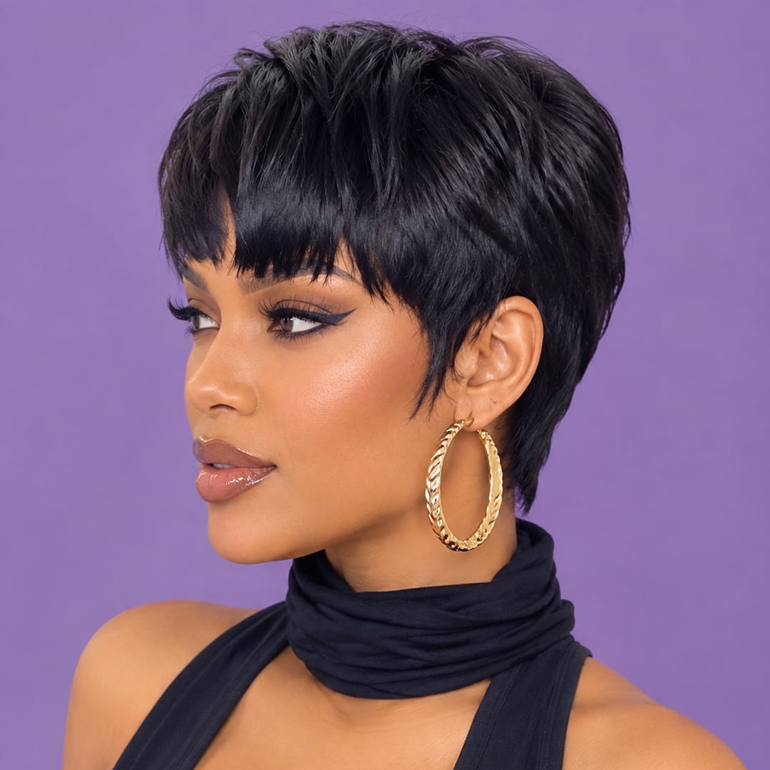 ailuxyhair-fr Identique à la photo AILUXY Pixie Perruque Postiche Dentelle 3x3 Promotion 100% Cheveux Humains