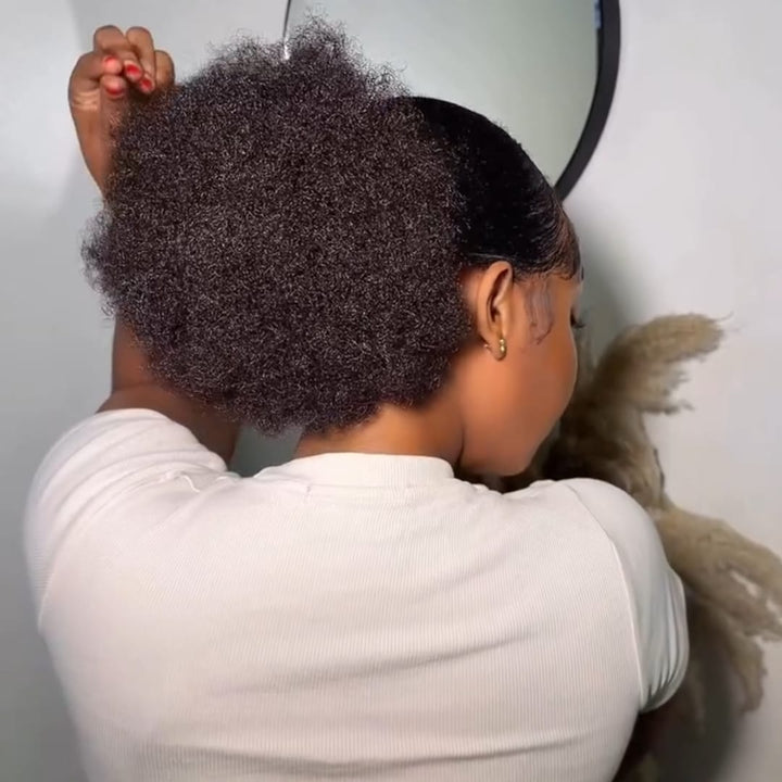 ailuxyhair-fr Identique à la photo AILUXY Queue-de-Cheval Afro Kinky Curly à Lacet - Effet Fluffy et Facile à Porter