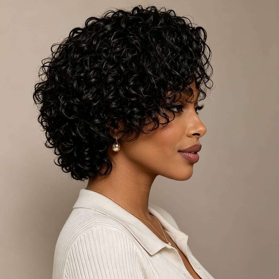 ailuxyhair-fr Identique à la photo Noir AILUXY Perruque personnalisée avancée bouclée fine cheveux humains 100%