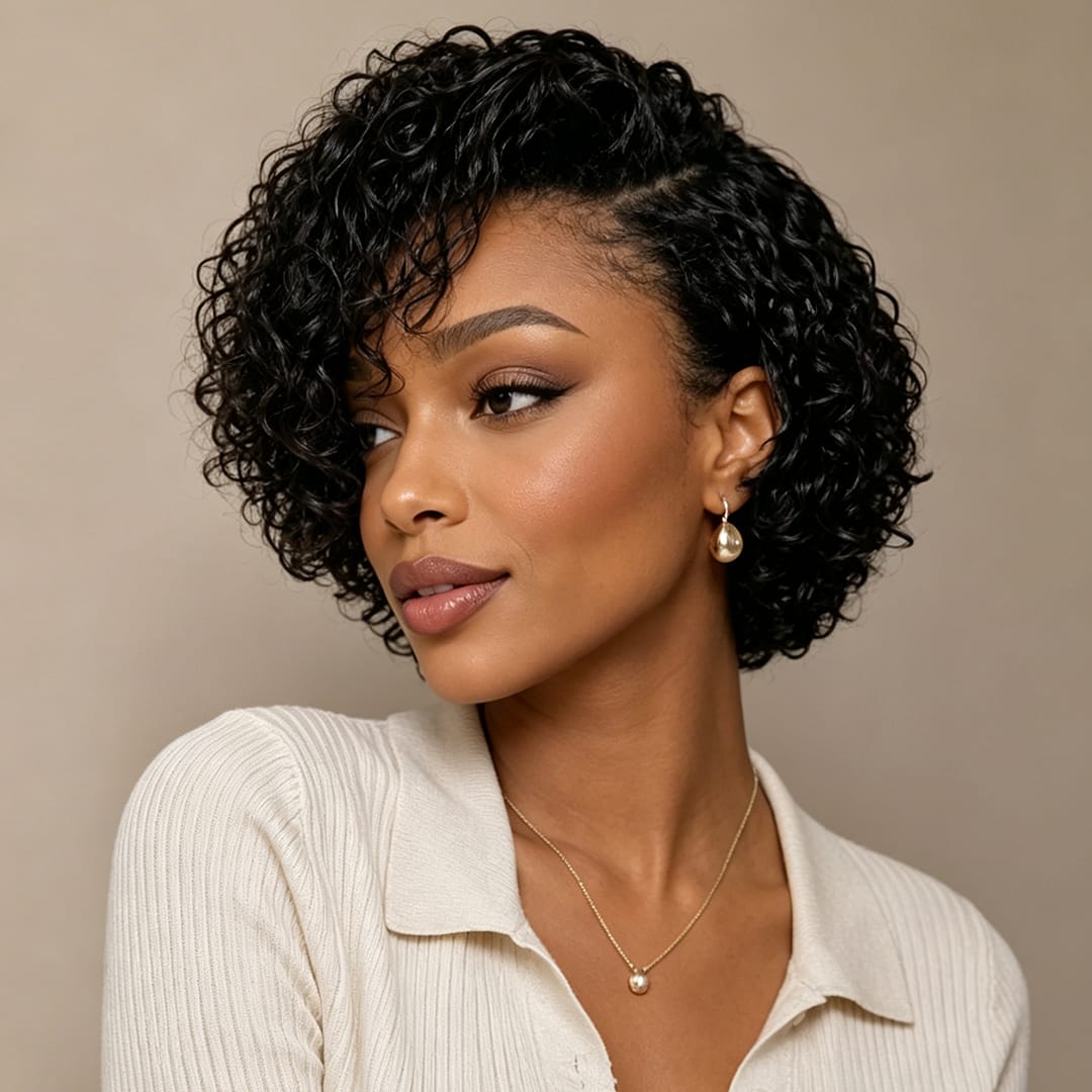 ailuxyhair-fr Identique à la photo Noir AILUXY Perruque personnalisée avancée bouclée fine cheveux humains 100%
