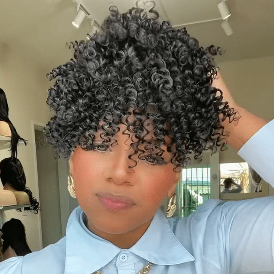 ailuxyhair-fr Identique à la photo(pas une perruque) AILUXY Queue de cheval avec frange (Pas une Perruque) ponytail with bangs Identique à la vidéo