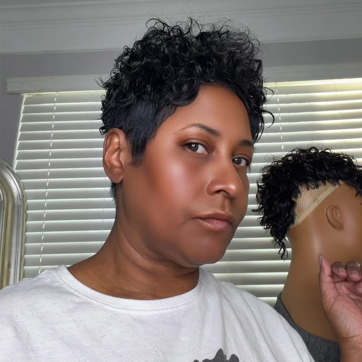 ailuxyhair-fr Identique à la photo (pas une perruque) AILUXY Topper Capillaire Boucles Kinky à Clips – Cheveux humains, Fixation Stable Toute la Journée