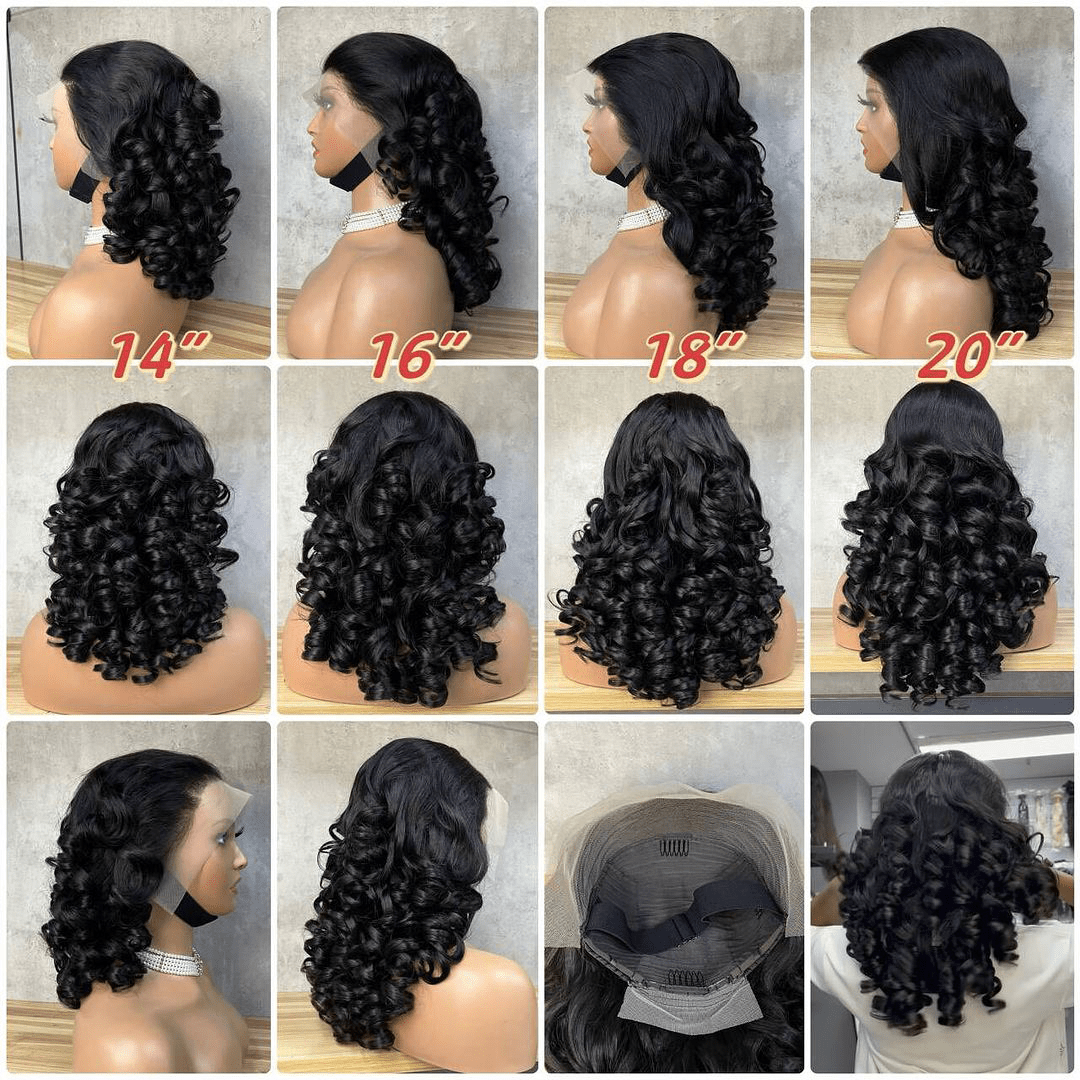 ailuxyhair-fr La mode En Europ AILUXY 13x4 Lace Closure Perruque Catherine Wave Longue Couleur naturelle 100% cheveux humains 250% densité comme sur la vidéo 3 - 4 jours reçus+Un beau cadeau