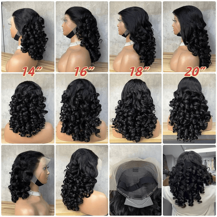 ailuxyhair-fr La mode En Europ AILUXY 13x4 Lace Closure Perruque Catherine Wave Longue Couleur naturelle 100% cheveux humains 250% densité comme sur la vidéo 3 - 4 jours reçus+Un beau cadeau