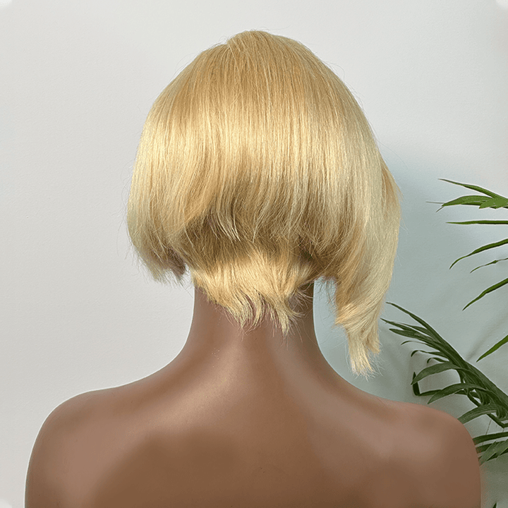 ailuxyhair-fr Longueur du modèle (En France) AILUXY 13x4 Lace Frontal Perruque Lisse Courte Bob Perruque 200% Densité 613#