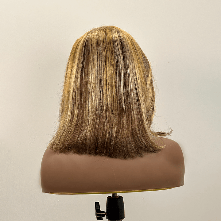 ailuxyhair-fr Longueur du modèle (En France) AILUXY 13x4 Lace Frontal Perruque Lisse Courte Bob Perruque 200% Densité Mettre en évidence la blonde
