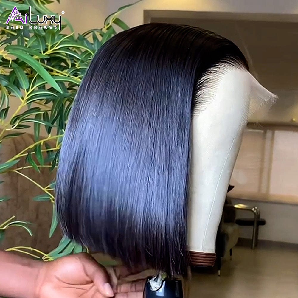 ailuxyhair-fr Perruque Bob 13x4 en Dentelle Frontale | Style Lisse et Courte avec 200% de Densité