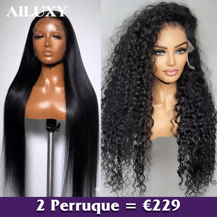 ailuxyhair-fr Perruque Combo 2 Perruque COMBO AILUXY 2 Perruques=€229 13x4 Lace Frontal Perruque Lisse Longue et 13x4 Lace Frontal Rose Wave Perruque en 100% Cheveux Humains