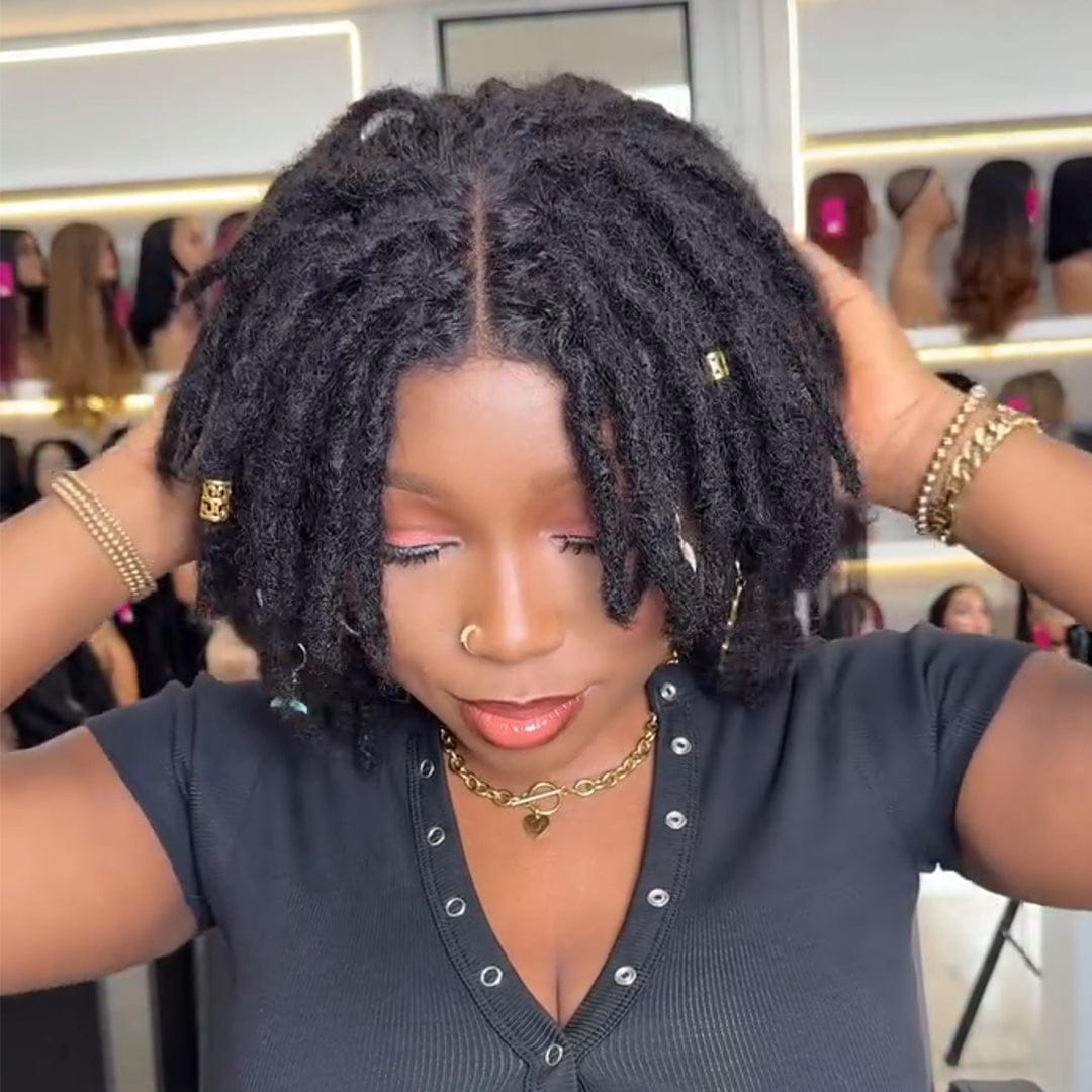 ailuxyhair-fr Perruque Combo 2 Perruques AILUXY Perruque Dreadlocks Bob Noir Twist Braid | Offre Spéciale | Look Authentique à Prix Imbattable