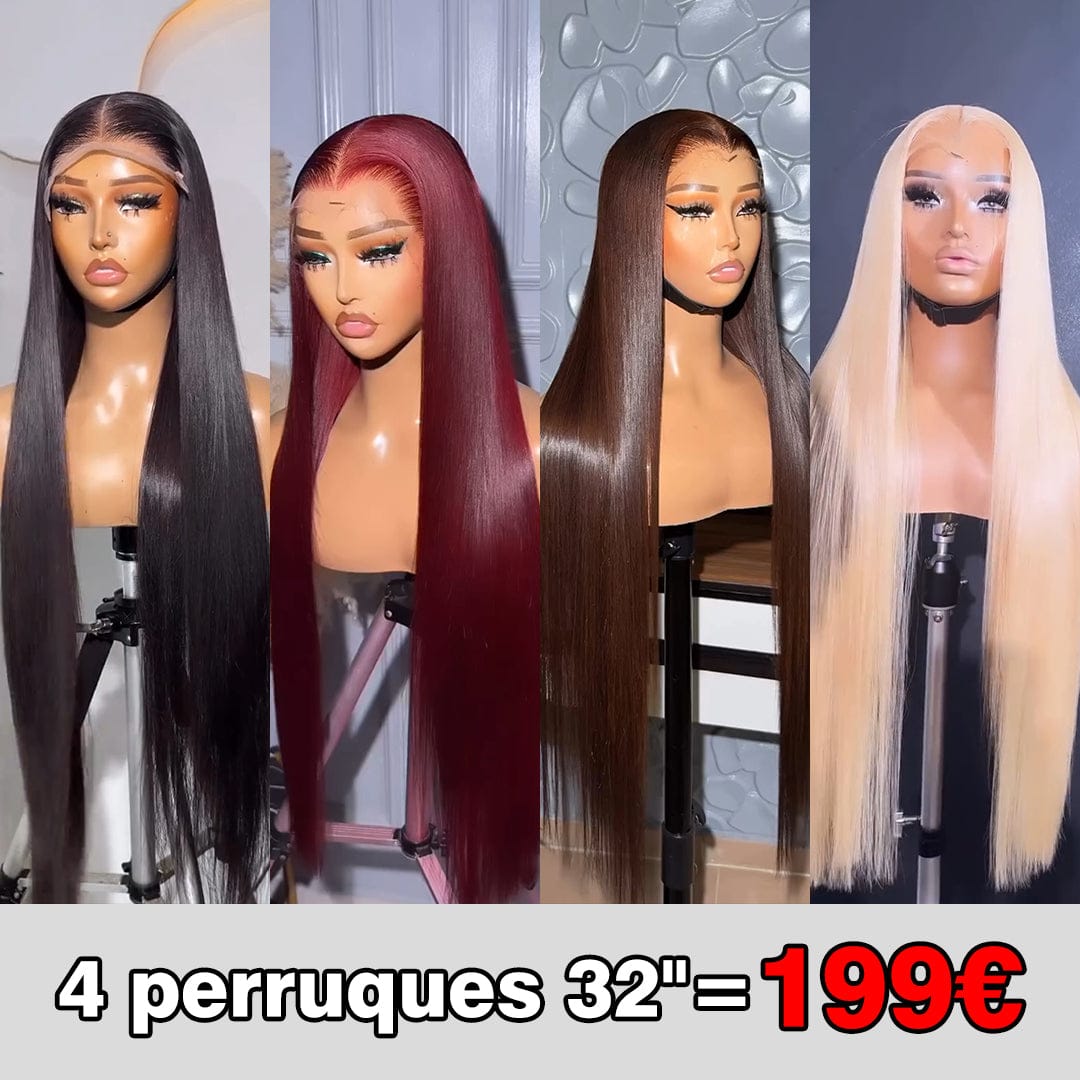 ailuxyhair-fr Perruque Combo AILUXY – 4 perruques Lisse SY blended 24" = 99€ OU 4 perruques Lisse SY blended 32" = 199€