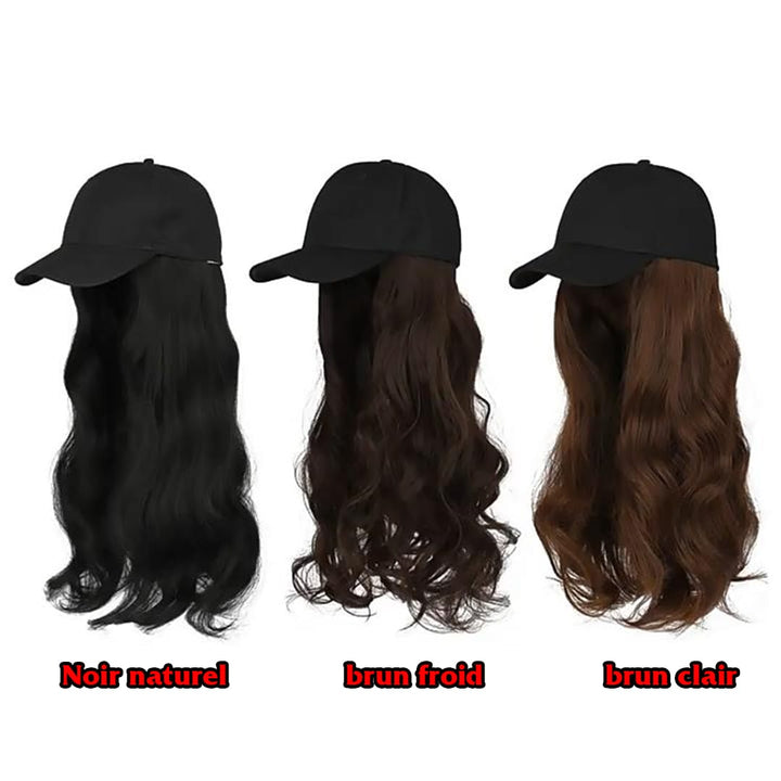 ailuxyhair-fr Perruque Combo AILUXY Casquette avec Perruque Longue Ondulée Body Wave – 3 Couleurs – Mélange de Cheveux Humains Identique à la photo