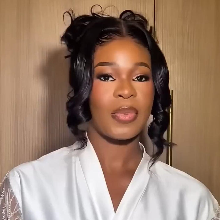 ailuxyhair-fr Perruque Combo AILUXY Perruque 13x4 Lace Chignon Rétro ou Demi-Chignon – Boucles Ondulées Délicates sur le Front, Style Élégant pour Mariage et Soirée – 100% Cheveux Humains