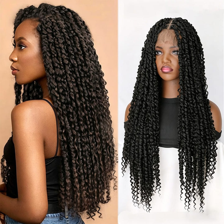 ailuxyhair-fr Perruque Combo AILUXY Perruque Lace Front Multi-Styles Tressés Blended Cheveux Synthétiques Naturelle | Identique à la Photo