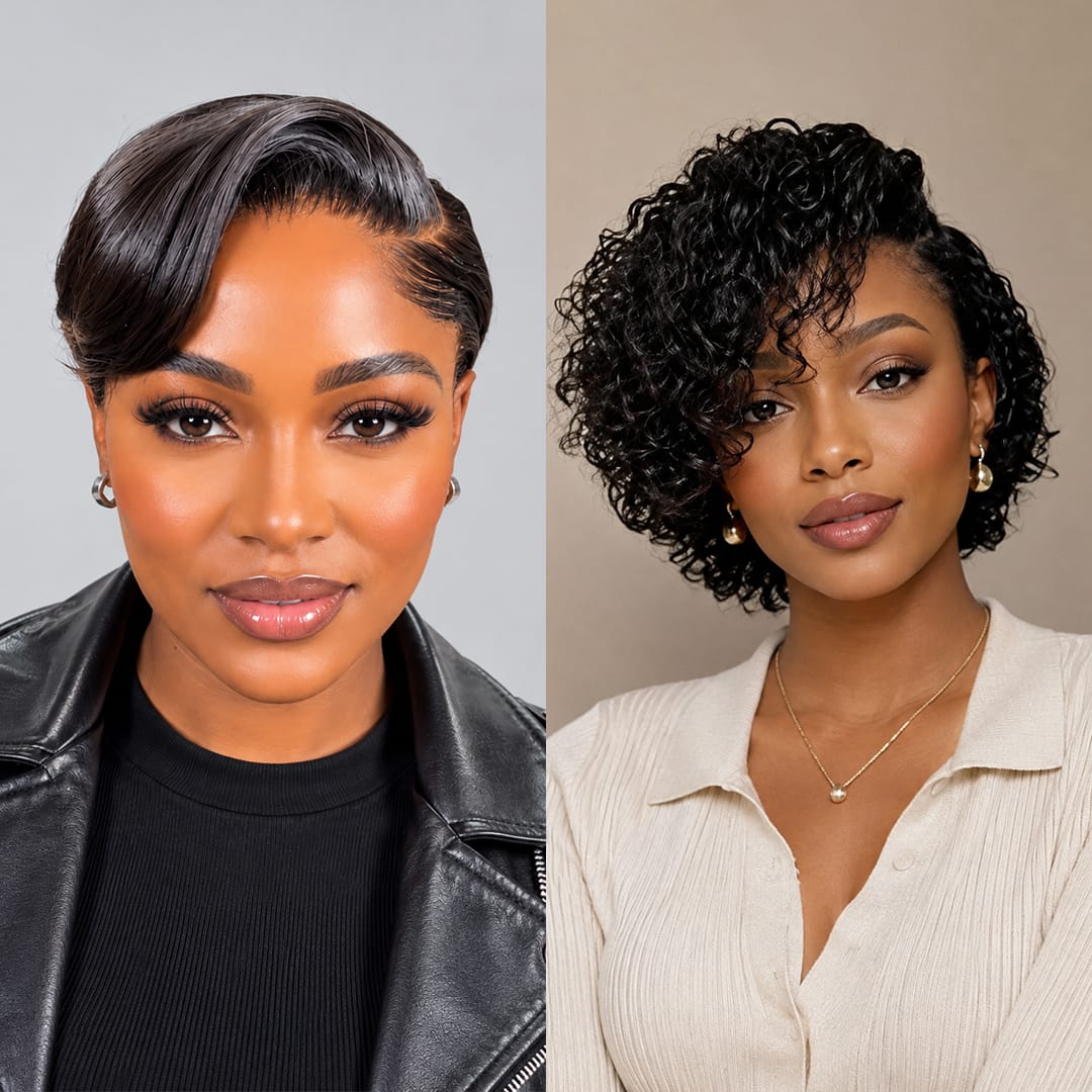ailuxyhair-fr Perruque Combo AILUXY Prix d'usine 2 Perruques= €129 Perruque 100 % cheveux humains Nouveau modèle identique à la photo