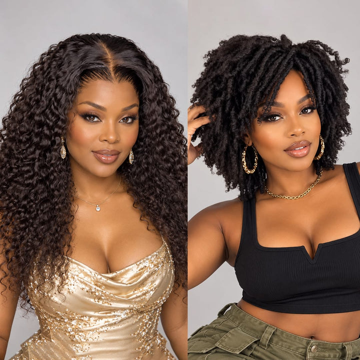 ailuxyhair-fr Perruque Combo AILUXY Prix d'usine 2 Perruques= €139 Perruque 20 pouces Curly perruque +Perruque en fibres synthétiques Nouveau modèle