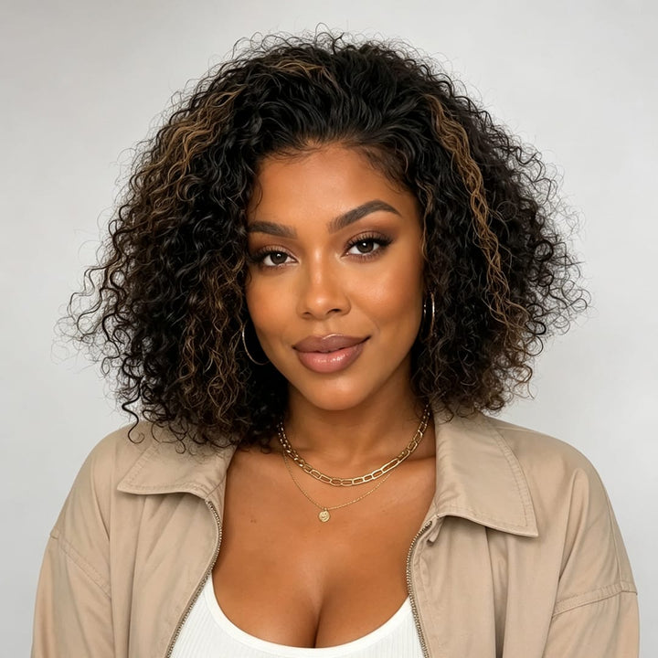 ailuxyhair-fr Perruque Combo AILUXY Prix d'usine 2 Perruques= €149 Perruque bouclé 10 pouces en 100% Cheveux Humains