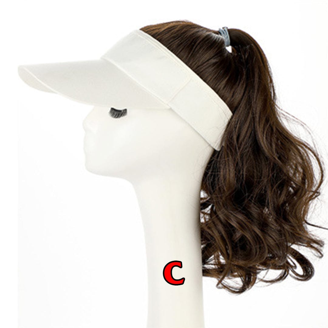 ailuxyhair-fr Perruque Combo brun clair AILUXY Casquette avec Perruque Intégrée Queue de Cheval Ondulée – Noir Naturel / Brun Froid / Brun Clair