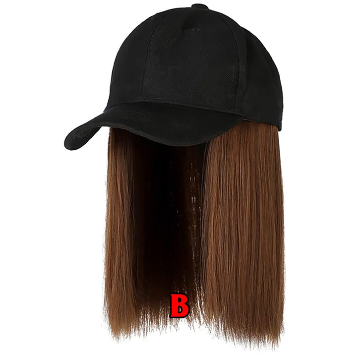 ailuxyhair-fr Perruque Combo Brun clair AILUXY Casquette avec Perruque Longue Droite– Noir Naturel / Brun foncé / Brun Clair- Identique à la photo